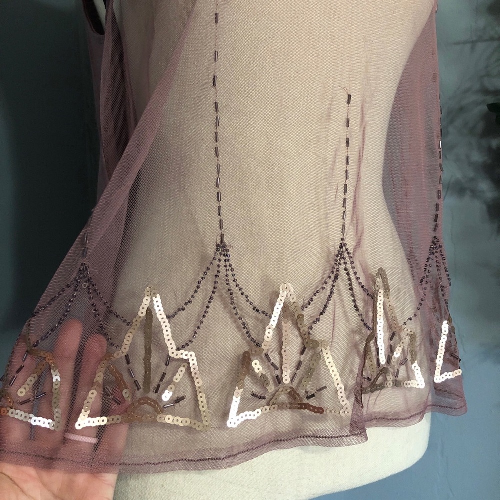 DECREE Purple Mesh Tank with Embezzlement - Picture 4 of 4